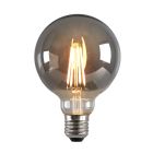 E27 LED bombilla regulable, G95, 5w, vidrio humo, 2200K