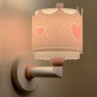 Aplique pared infantil de plástico rosa, Queen