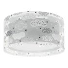 Lámpara de techo infantil de plástico gris, Clouds