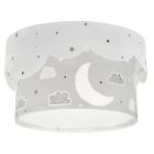 Lámpara de techo infantil de plástico gris, Moon