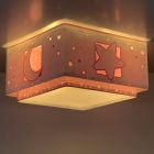 Lámpara de techo infantil de plástico rosa, Moon and stars