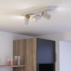 Foco de pared blanco de acero, Conradus, IP44