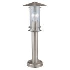 Lámpara exterior plateada de acero inoxidable, Arabella, IP44