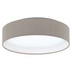 Plafón de techo gris pardo de tela, Abano, 12W, 3000K LED