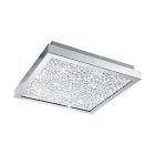 Lámpara de techo cromada de vidrio, Aarnoud, 16W, 4000K LED