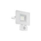 Aplique exterior con sensor de movimiento blanco de aluminio, Joey, IP44