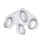 Foco de techo cromo Gabi, aluminio, moderno, 5W 3000K (blanco cálido) LED integrado