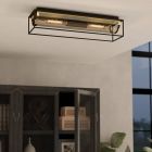 Lámpara de techo negra de aluminio, Mauricio