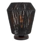 Lámpara de mesa de papel negra, Caine, con interruptor