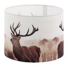 Pantalla marrón Noah, tela, rústico