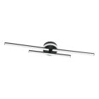 Plafón de techo negro de plástico, Vidya, 20W, 4000K LED, regulable en 3 pasos