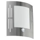 Aplique exterior con sensor de movimiento plateado de plástico, Elyana, IP44