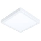 Lámpara de techo inteligente blanca de plástico, Geraldo, 16,5W, ajustable entre luz blanco cálido y frío LED, IP44
