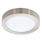 Lámpara de techo inteligente níquel de plástico, Geraldo, 16,5W, ajustable entre luz blanco cálido y frío LED, IP44