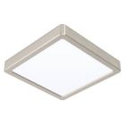Lámpara de techo inteligente níquel de plástico, Geraldo, 16,5W, ajustable entre luz blanco cálido y frío LED, IP44