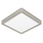 Plafón de techo níquel de plástico, Geraldo, 17W, 3000K LED