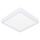 Lámpara de techo baño blanca de plástico, Geraldo, 17W, 3000K LED, IP44