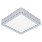 Lámpara de techo baño cromada de plástico, Geraldo, 11W, 3000K LED, IP44
