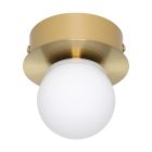 Lámpara de techo dorada de acero, Escha, 3,3W, 3000K LED