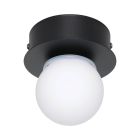 Lámpara de techo negra de acero, Escha, 3,3W, 3000K LED