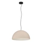 Lámpara media esfera beige de acero, Geneva