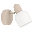 Foco de pared beige de acero, Connor