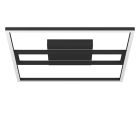 Lámpara de techo inteligente negra de aluminio, Cecilia, 21W, ajustable entre luz blanco cálido y frío LED