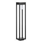 Lámpara de pie solar exterior negra de aluminio, Kwame, 3,7W, 4000K LED, IP44