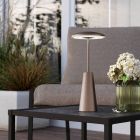 Lámpara de mesa bronce de acero, Ishika, 2,8W, white switch LED, IP54, con regulador táctil