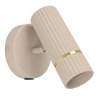 Aplique beige de acero, Vahid, con interruptor
