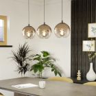 Lámpara colgante cobre de vidrio, Achek