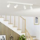 Lámpara de techo inteligente blanca de aluminio, Mayke, 3,7W, RGBW LED, con mando a distancia