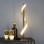 Lámpara de mesa latón de plástico, Cunera, 8,8W, ajustable entre luz blanco cálido y frío LED, regulable en 3 pasos