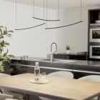 Lámpara colgante negra de plástico, Vilko, 22W, white switch LED