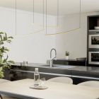 Lámpara colgante latón de plástico, Vilko, 22W, white switch LED