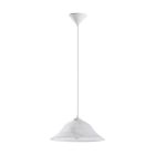 Lámpara colgante blanca de vidrio, Anouar