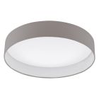 Plafón de techo gris pardo de tela, Guido, 24W, 3000K LED