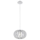 Lámpara colgante blanca de madera, Kiran