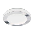 Lámpara de techo cromada de plástico, Amina, 11W, 3000K LED, IP44