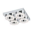 Aplique cromado de plástico, Arjo, 4W, 3000K LED