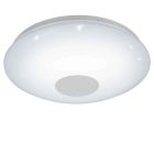 Lámpara de techo blanca de plástico, Barbera, 30W, ajustable entre luz blanco cálido y frío LED