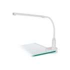 Lámpara de pinza blanca de plástico, Brennan, 4W, 4000K LED, con interruptor