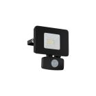 Aplique exterior con sensor de movimiento negro de aluminio, Joey, IP44