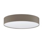 Lámpara de techo gris pardo de plástico, Sila, 40W, ajustable entre luz blanco cálido y frío LED, con mando a distancia