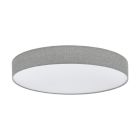 Lámpara de techo gris de plástico, Sila, 60W, ajustable entre luz blanco cálido y frío LED, con mando a distancia
