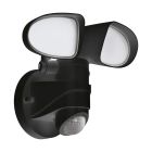 Aplique exterior con sensor de movimiento negro de plástico, Joselien, 6W, 5000K LED, IP44