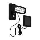 Aplique solar exterior negro de plástico, Fuat, 2W, 3000K LED, IP44