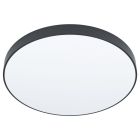 Aplique de techo negro de acero, Zippora, 24W, color de luz ajustable LED