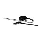 Plafón de techo negro de aluminio, Tinus, 21W, 3000K LED