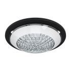 Plafón de techo negro de acero, Geeske, 11W, 3000K LED
